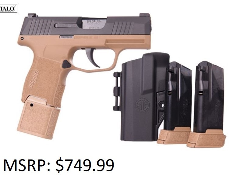 Sig Sauer P365 9mm FDE Pistol: Sig Sauer P365 9mm FDE Pistol