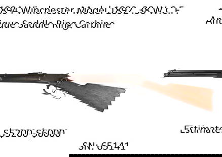 Winchester Model 1892 .38 WCF Saddle Ring Carbine: Winchester Model 1892 .38 WCF Saddle Ring Carbine