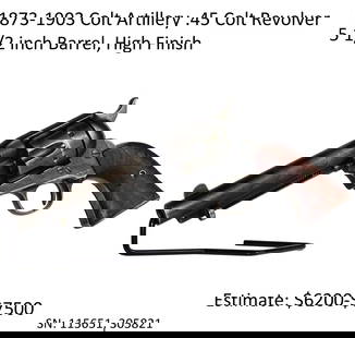 18873-1903 Colt Artillery .45 Colt Revolver: All Original, High Finish, 5 1/2 inch Barrel, US Military Markings