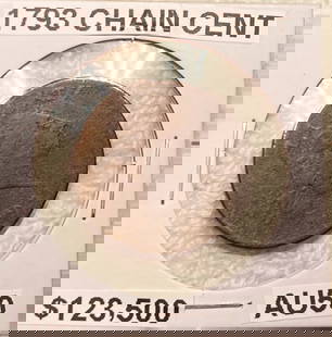 1793 Chain Cent AU50: 1793 Chain Cent AU50