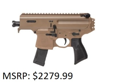 Sig Sauer MPX Copperhead 9mm Pistol: Sig Sauer MPX Copperhead 9mm Pistol