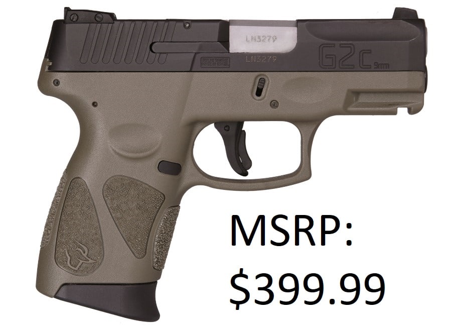 Taurus G2C 40 S&W Olive Green Pistol: Taurus G2C 40 S&W Olive Green Pistol