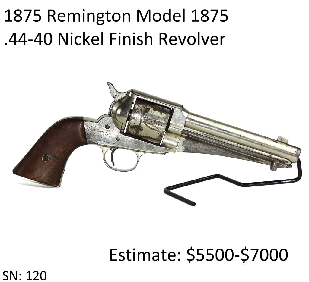 1875 Remington Model 1875 .44-40 Nickel Finish: 1875 Remington Model 1875 .44-40 Nickel Finish
