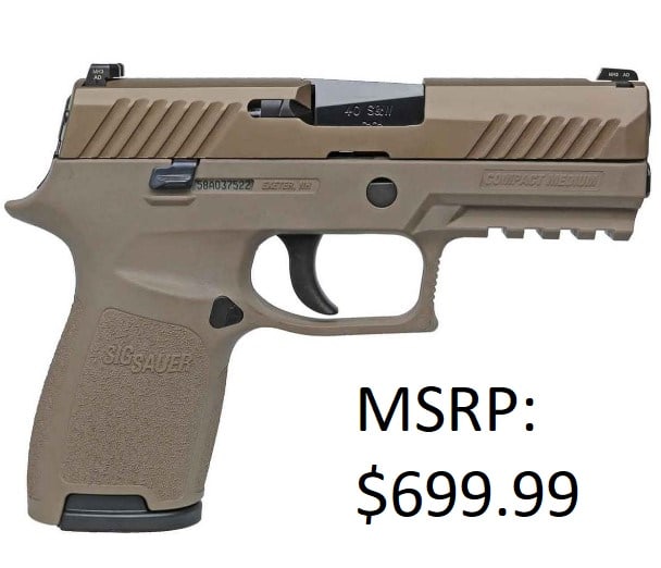 Sig Sauer P320 Compact 9mm FDE Pistol: Sig Sauer P320 Compact 9mm FDE Pistol