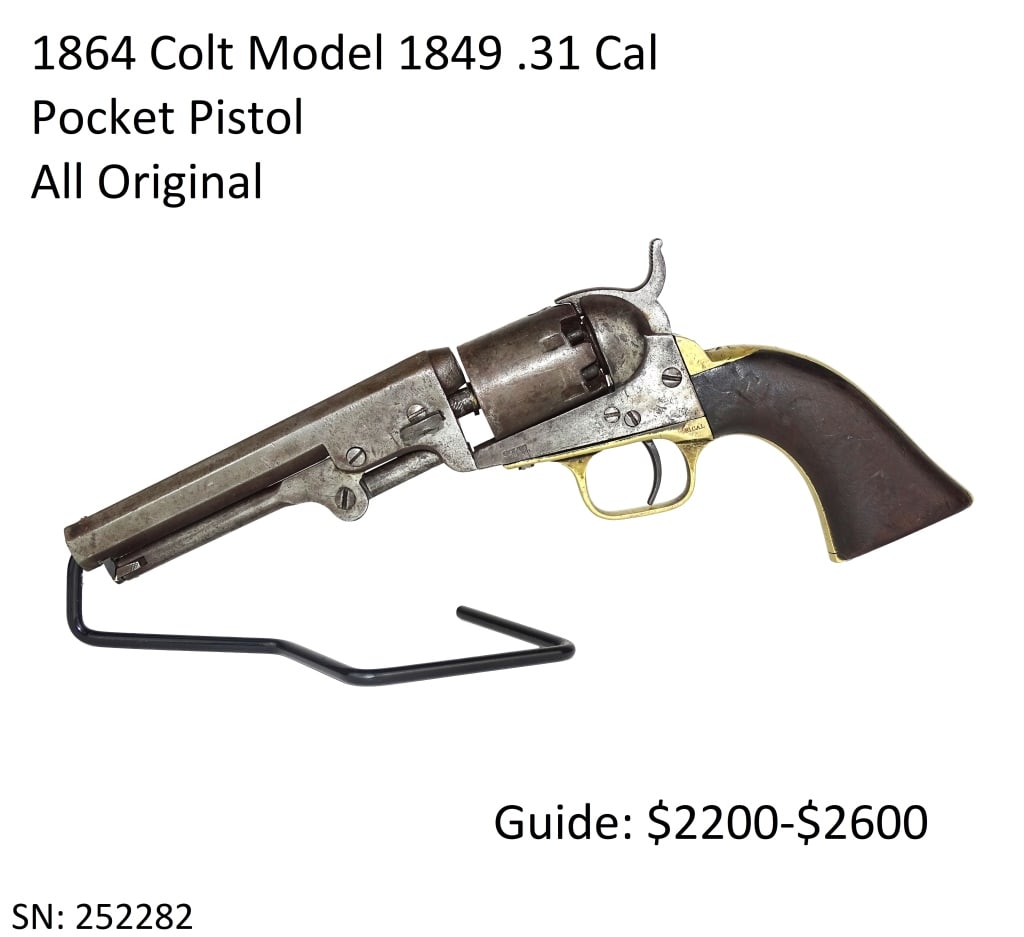 1864 Colt Model 1849 .31 Cal Pocket Pistol: 1864 Colt Model 1849 .31 Cal Pocket Pistol