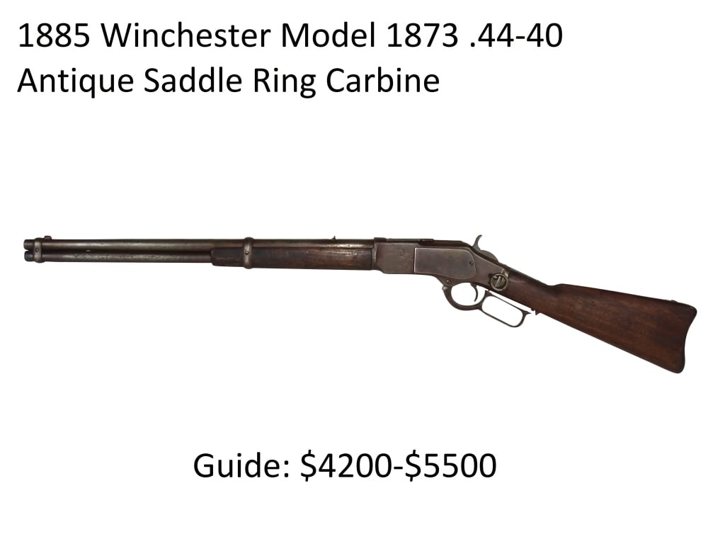 Winchester Model 1873 Saddle Ring Carbine .44-40: MFG. 1885, .44-40, Antique Saddle Ring Carbine