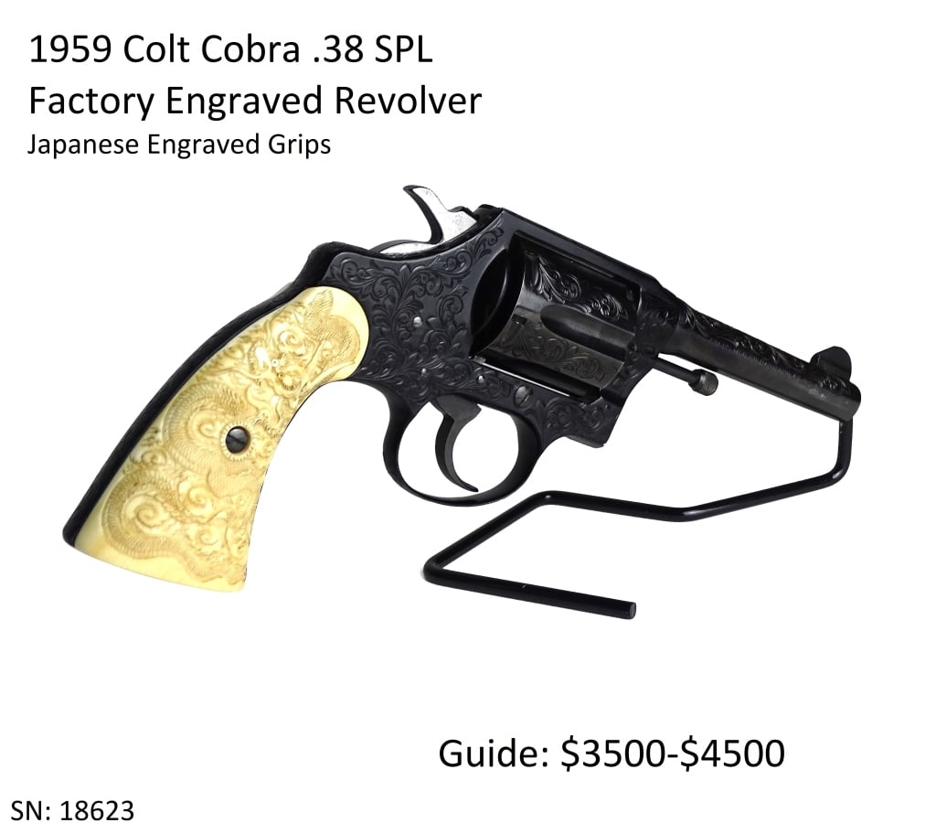 1959 Colt Cobra .38 SPL Factory Engraved Revolver: 1959 Colt Cobra .38 SPL Factory Engraved Revolver