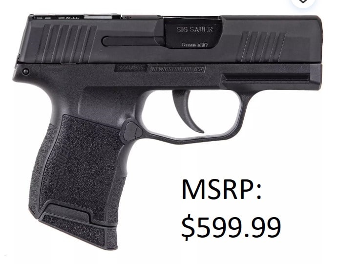 Sig Sauer P365 SAS 9mm Pistol: Sig Sauer P365 SAS 9mm Pistol