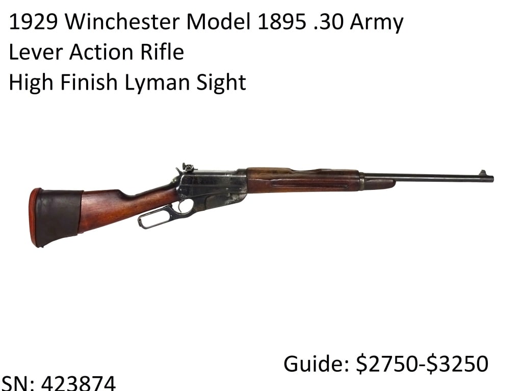 1929 Winchester Model 1895 .30 Army Rifle: 1929 Winchester Model 1895 .30 Army Rifle