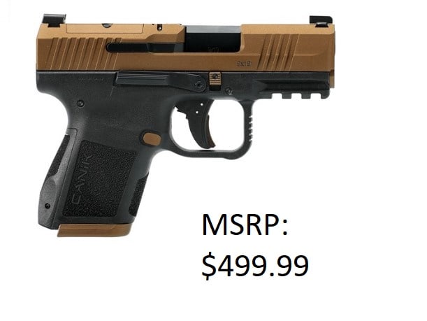 Canik Mete MC9 9mm Bronze Pistol: Canik Mete MC9 9mm Bronze Pistol