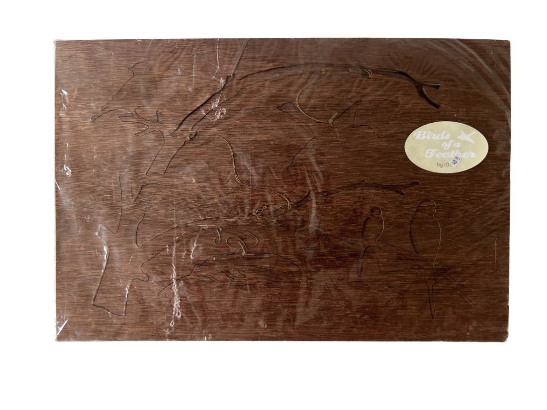 Birds of a Feather Mobile: Wooden â€œBirds of a Feather” mobile. 6” x 12”