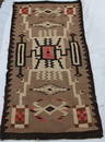 Antique Native American Storm Pattern Navajo Rug