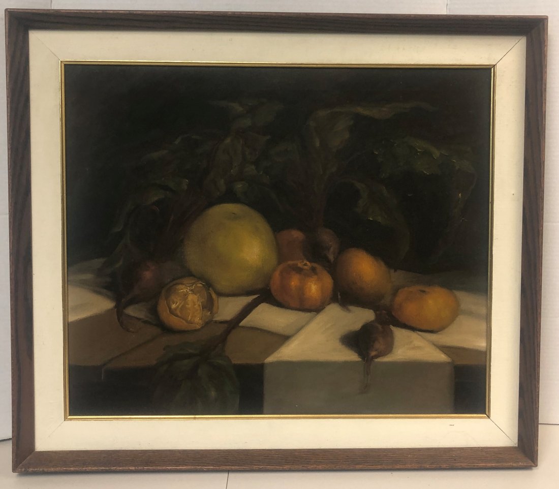 MCM Still Life Painting Signed Louis Kunsch (1 of 5)