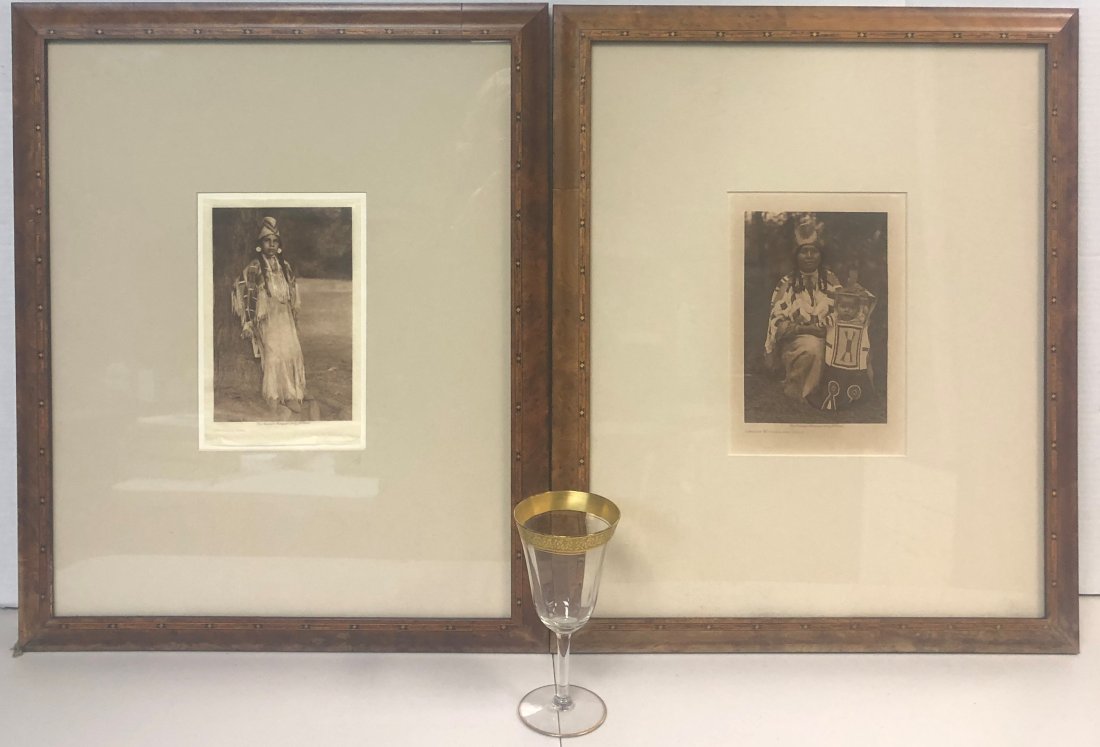 Pair Native American Copyrighted Photography from 1910, E.L Curtis (1 of 10)