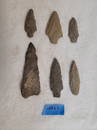 6 Pieces of Native American Indian Arrow Heads