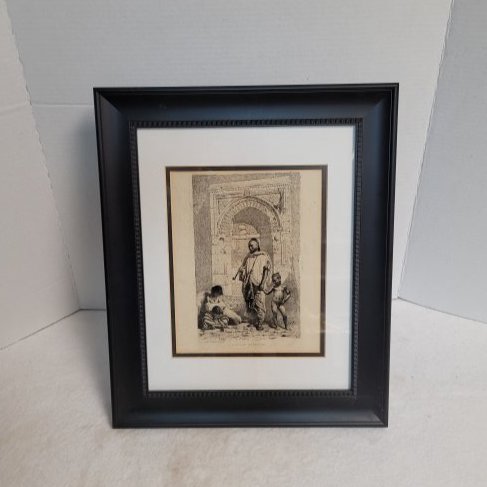 Antique Engraving Mariano Fortuny Famille Marocaine (1 of 4)