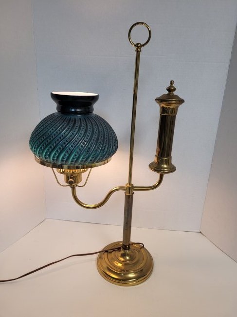 Vintage Student Lamp: Antique student lamp. Dimensions: 24 by 13 inches Condition: Very Good working. Please feel free to ask for a condition report. Expand photos to see additional details. Please use the link to review T