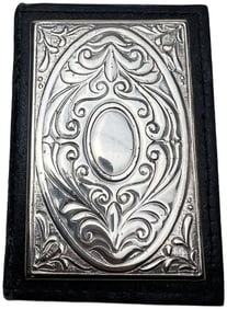 Sterling Silver-Paneled Pocket Address Book