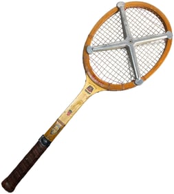 Vintage Court Star Don Budge Wooden Tennis Racket
