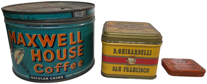 Lot of 3 Vintage Pantry Staple Containers