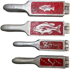 Lot of 4 Vintage Single Sinker Fishing Weight Molds