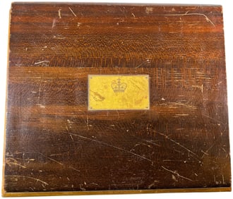 WM Rogers Silverplate Utensil Set with Lined Wood Case, 39 Pieces