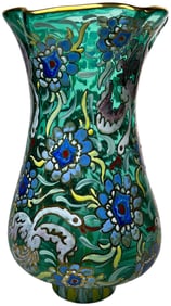 French Enamel Painted Lampshade with Goose Design