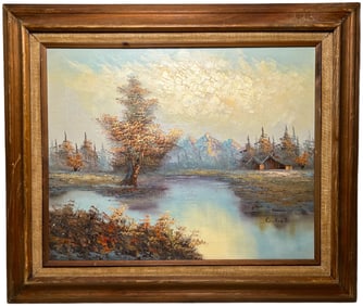 Mid-20th Century Framed Landscape Painting by Ciertrude