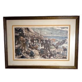 "The Fair of St Cloud Near Paris" Framed Print by Felix Regamey