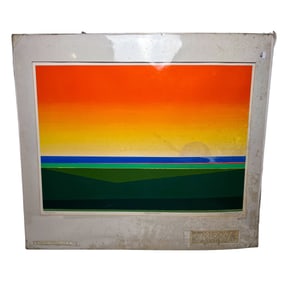 1970s Abstract Original MCM Lithograph "Crespulo" by Victor Cassanelli - Signed 25/100