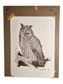 Signed Owl Print by JW Pierce - 31/400