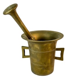 Vintage Brass Mortar and Pestle