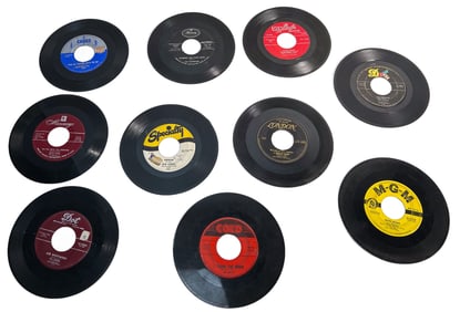 Lot of 10 1950s 45 RPM Vinyl Records
