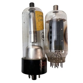 Lot of 2 Vintage Vacuum Tubes - 4" to 6"