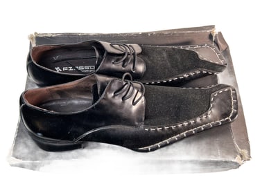 Pair of Fiesso By Aurelio Garcia Luxe Loafers - Black Leather