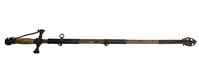 Antique Masionic Knights Templar Sword Etched