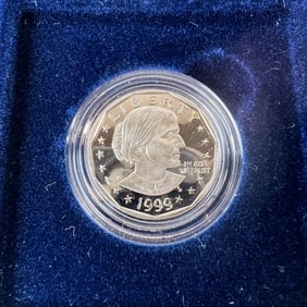 1999 Susan B. Anthony Proof Dollar Coin with Certificate