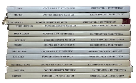 Collection of 12 Cooper-Hewitt Museum Illustrated Guides of Antiques