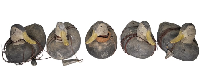 Lot of 5 Vintage Decoy Ducks