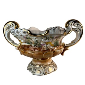 Vintage Portugal Elpa Alcobaca-People Pedestal Bowl