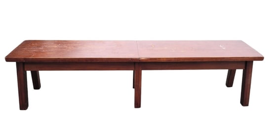 Long Sturdy Wood Bench