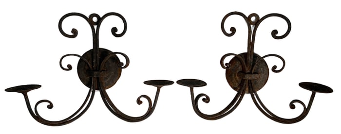 Set of 2 Unique French Outdoor Candle Holders