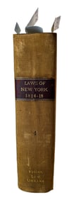 19th Century "Laws of New York" Book 1816-1818
