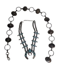 Native American Squash Blossom Necklace