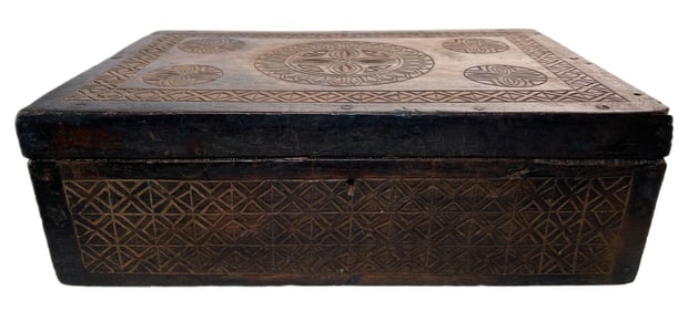 1800s Wooden Family Bible Case Only