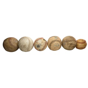 Lot of 5 Vintage Baseballs and Softballs
