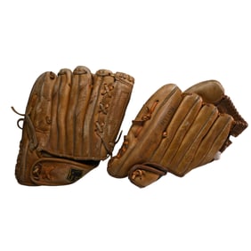 Lot of 2 Vintage baseball gloves 2