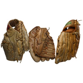 Lot of 3 Baseball Gloves