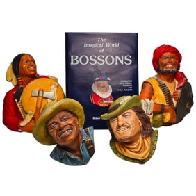 Lot of 4 Bossons with Large Format Book