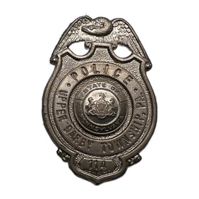 Mid Century Obsolete Upper Darby Township Police Badge